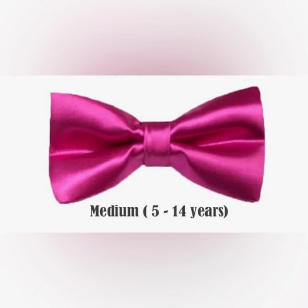 Elegant Fuchsia Boy's Satin Bow Tie (NWT)